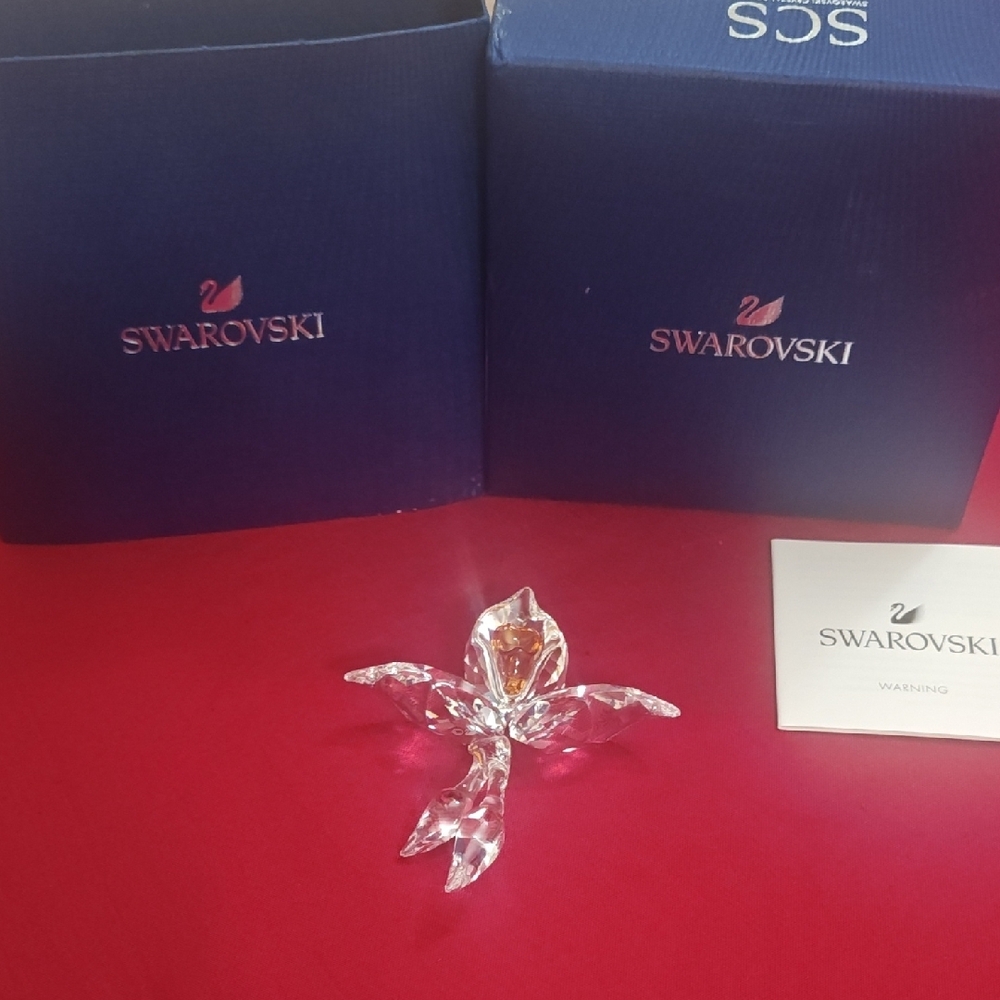Swarovski Crystal Society African Orchid Ornament *Gorgeous* IOB